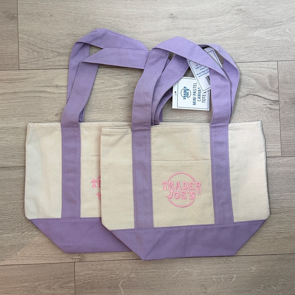 2 Trader Joe’s Mini Tote Bag - Lavender